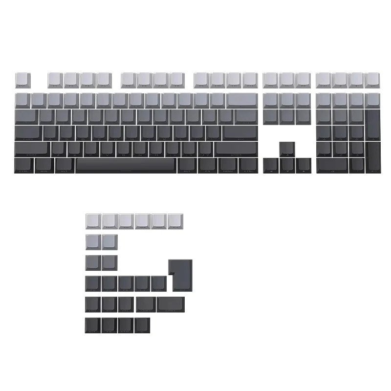 Bluejw 133-Key PBT Polar Day Gradient Side Engraved Keycaps Set - Top-Selling Gaming Mechanical Keyboard Keycaps for US Layout - Image 1